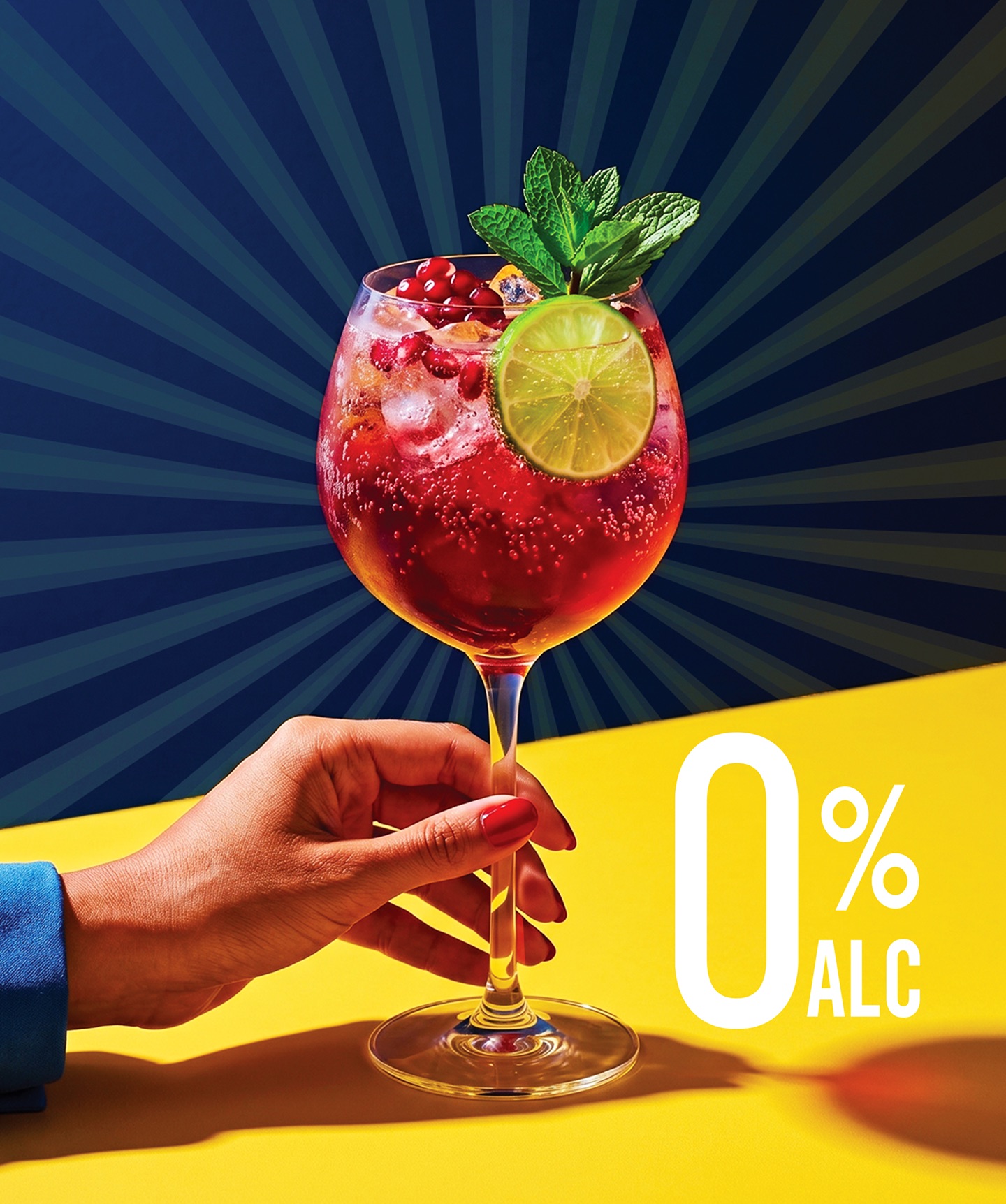 Cocktail Grenade Sour servi dans un verre à pied